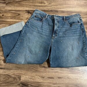 Jessica Simpson Blue Jeans with Gold Details